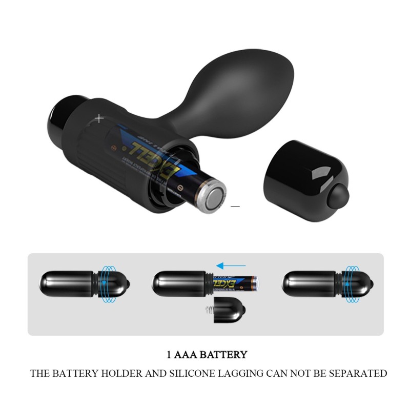 10 Fonksiyonlu Titreşimli Anal Plug - Siyah