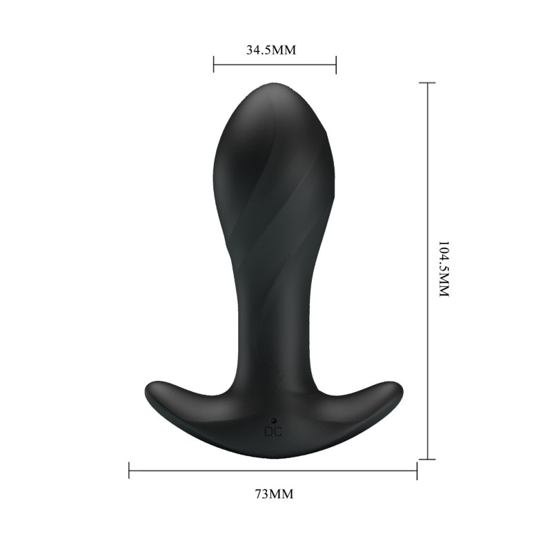 12 Fonksiyon 10,4 cm Titreşimli Silikon Anal Plug
