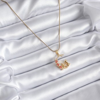 316L Çelik Gold Renk Hilal Kedi Model Zirkon Taşlı Detay Kadın Kolye 316L Çelik Gold Renk Hilal Kedi Model Zirkon Taşlı Detay Kadın Kolye