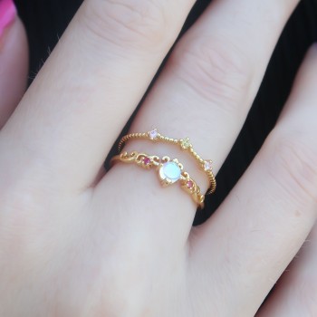 Gold Renk Zirkon Taşlı Taç Model Kadın Yüzük Gold Renk Zirkon Taşlı Taç Model Kadın Yüzük