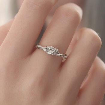 Gümüş Renk Halat Düğüm Model Kadın Yüzük Gümüş Renk Halat Düğüm Model Kadın Yüzük
