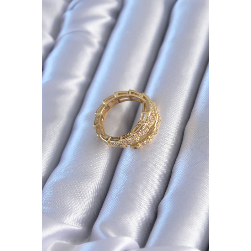 VIP Seri Gold Renk Yılan Model Kadın Yüzük VIP Seri Gold Renk Yılan Model Kadın Yüzük